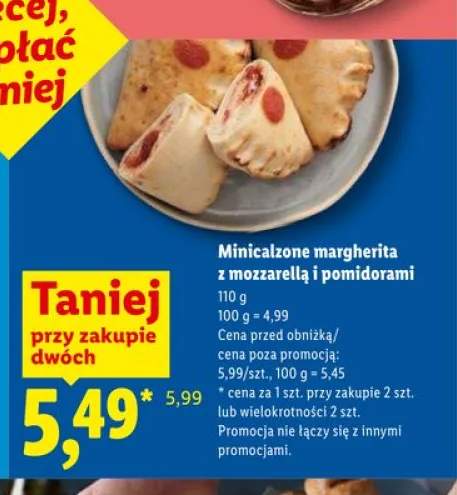 Minicalzone margherita z mozzarellą i pomidorami