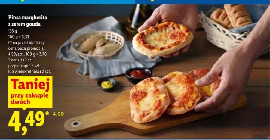 Pinsa margherita z serem gouda
