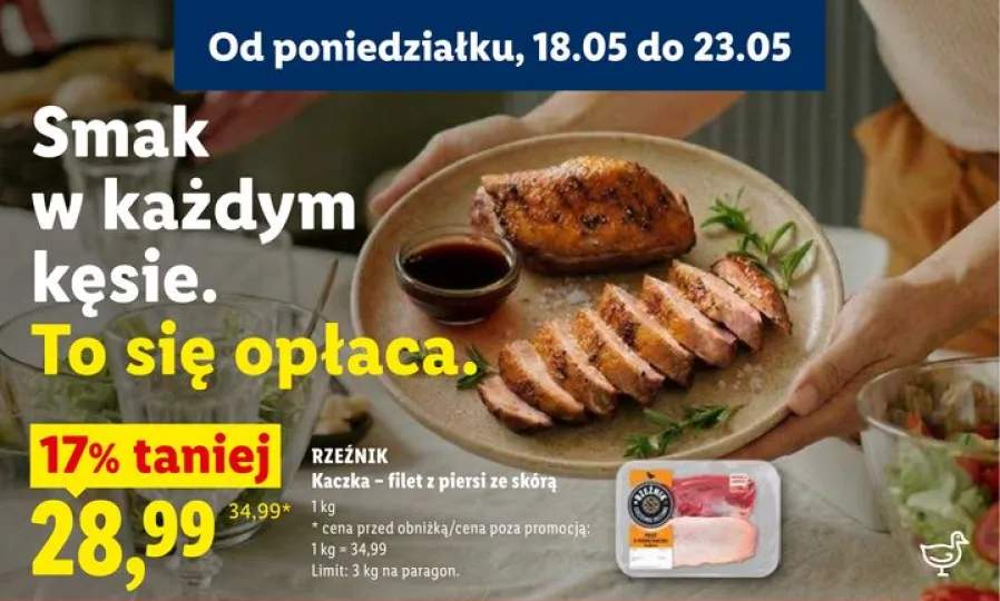 Kaczka filet z piersi ze skórą Rzeźnik