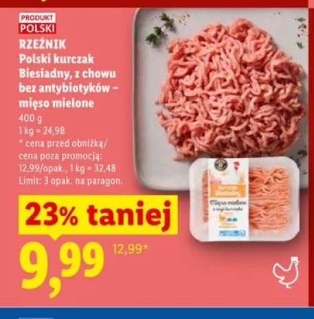 Polski kurczak Biesiadny z chowu bez antybiotyków mięso mielone Rzeźnik