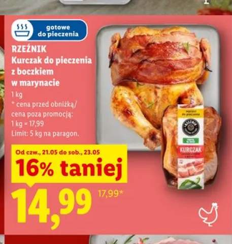 Kurczak do pieczenia z boczkiem w marynacie Rzeźnik