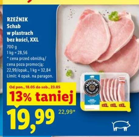 Schab w plastrach bez kości XXL Rzeźnik