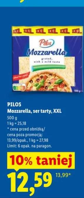 Mozzarella ser tarty XXL Pilos