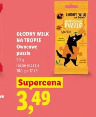 Owocowe puzzle GŁODNY WILK NA TROPIE