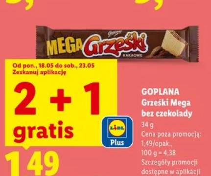 Grześki Mega bez czekolady GOPLANA