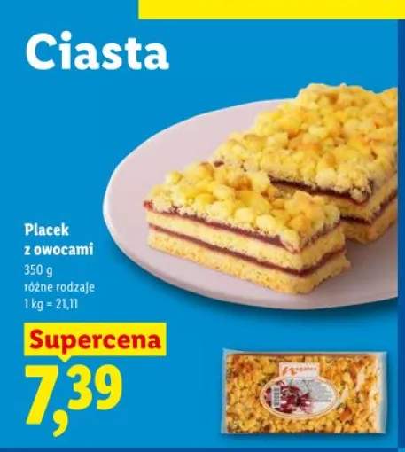 Placek z owocami
