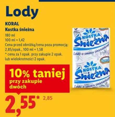 Lody Kostka śnieżna Koral