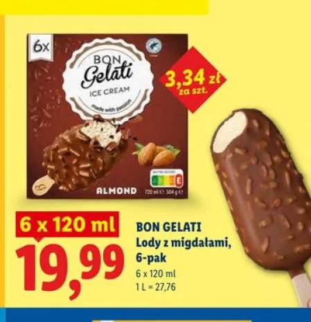 Lody z migdałami Bon Gelati 6-pak 120ml