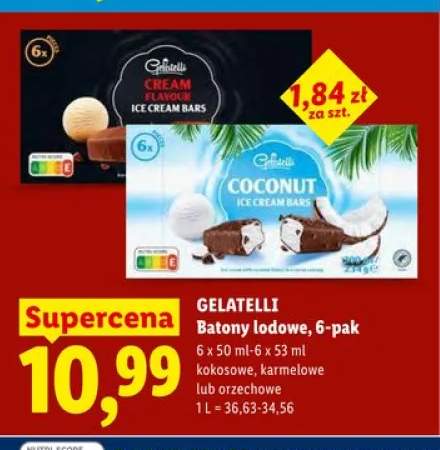 Batony lodowe karmelowe Gelatelli 6-pak