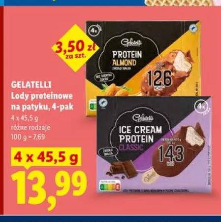 Lody proteinowe na patyku Classic Gelatelli 4-pak 45,5g
