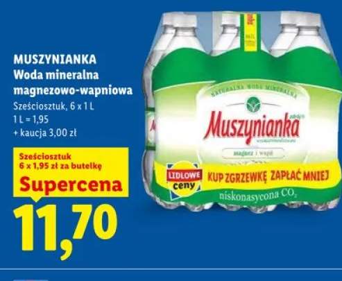 Woda mineralna magnezowo-wapniowa Muszynianka 6-pak 1l