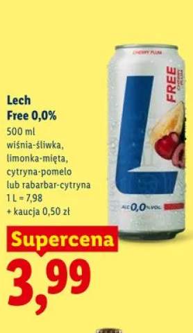 Piwo bezalkoholowe Lech Free 0,0% limonka-mięta