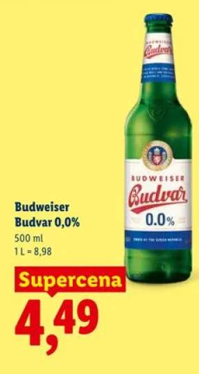 Piwo bezalkoholowe Budweiser Budvar 0,0%