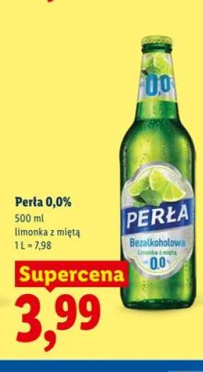 Piwo bezalkoholowe Perła 0,0% limonka z miętą