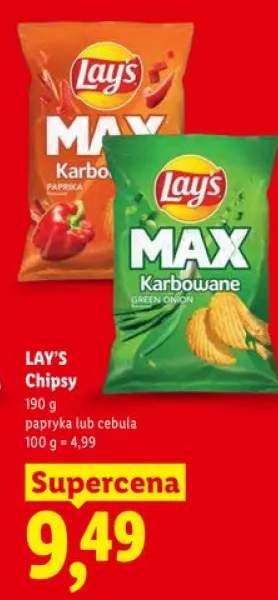 Chipsy Lay's MAX cebula
