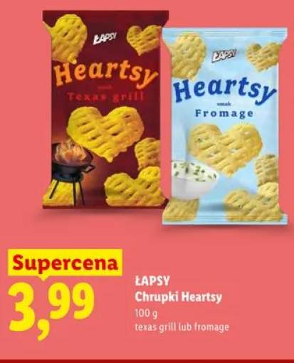 Chrupki Łapsy Heartsy fromage