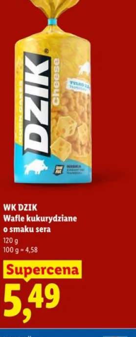 Wafle kukurydziane o smaku sera WK Dzik