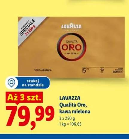 Kawa mielona LAVAZZA Qualità Oro 3-pak 250g
