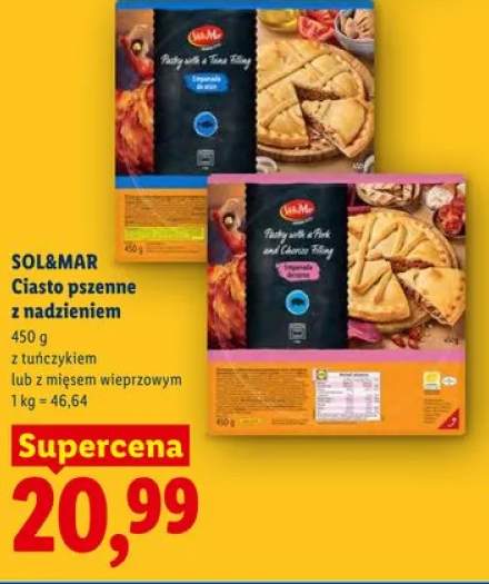 Ciasto pszenne z nadzieniem z mięsem wieprzowym SOL&MAR