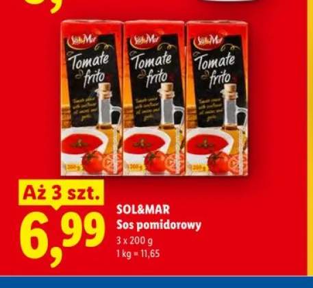 Sos pomidorowy SOL&MAR 3-pak 200g
