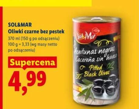 Oliwki czarne bez pestek SOL&MAR