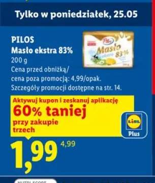 Masło ekstra 83% Pilos