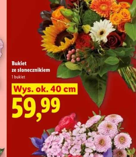 Bukiet ze słonecznikiem wys. ok. 40cm