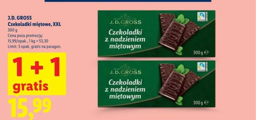 Czekoladki miętowe XXL J.D. Gross