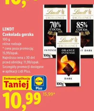 Czekolada gorzka Lindt Excellence 85% Cocoa