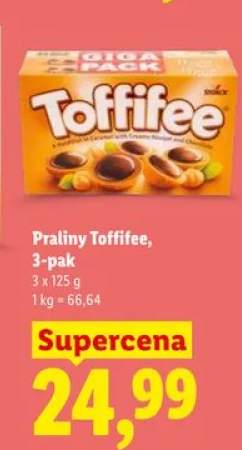 Praliny Toffifee 3-pak 125g