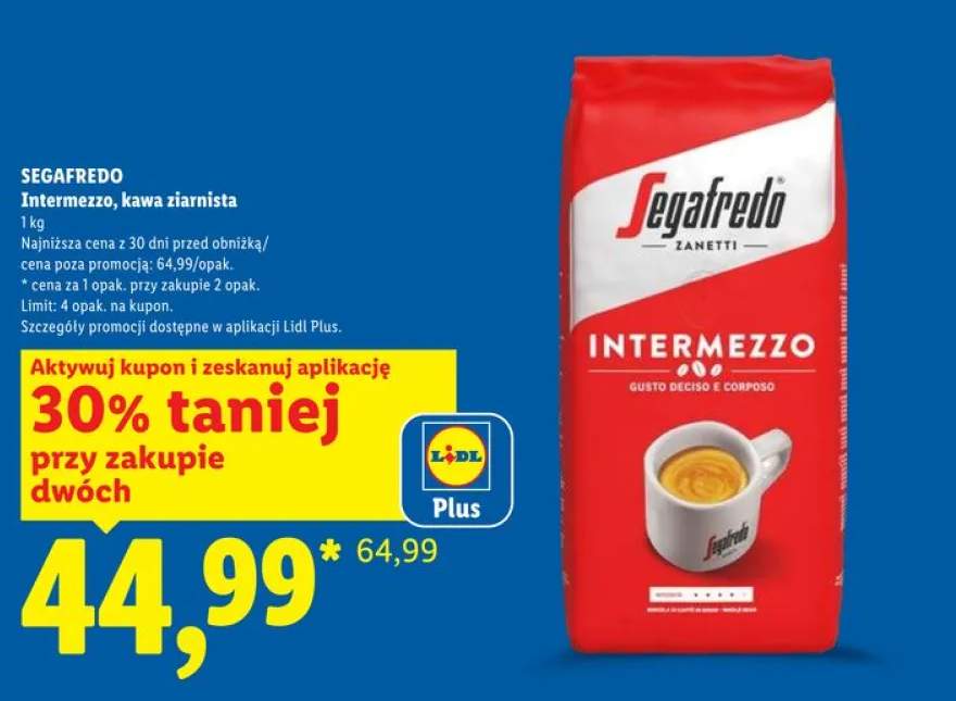 Kawa ziarnista Segafredo Intermezzo