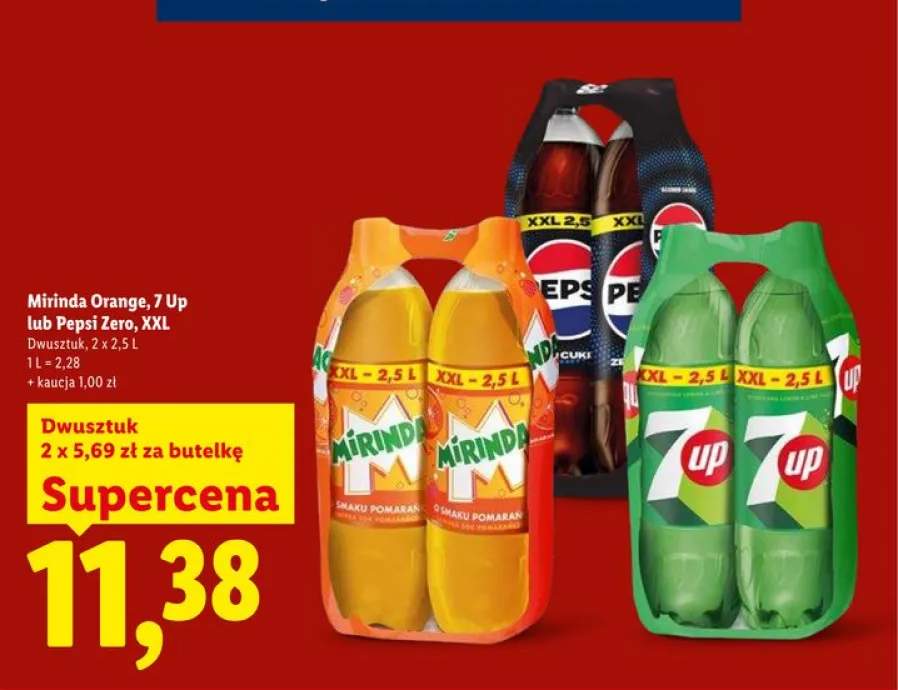 Napój gazowany 7 Up XXL 2-pak 2,5l