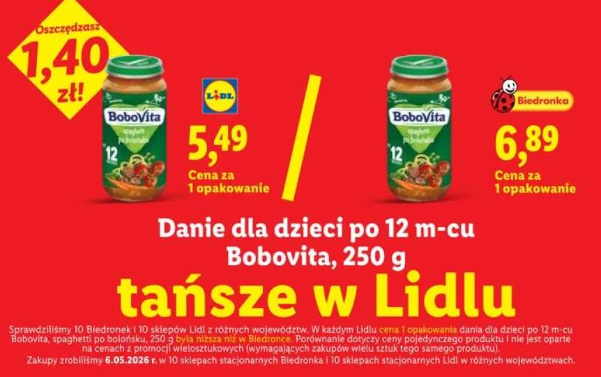 Danie dla dzieci po 12m-cu Bobovita spaghetti po bolońsku