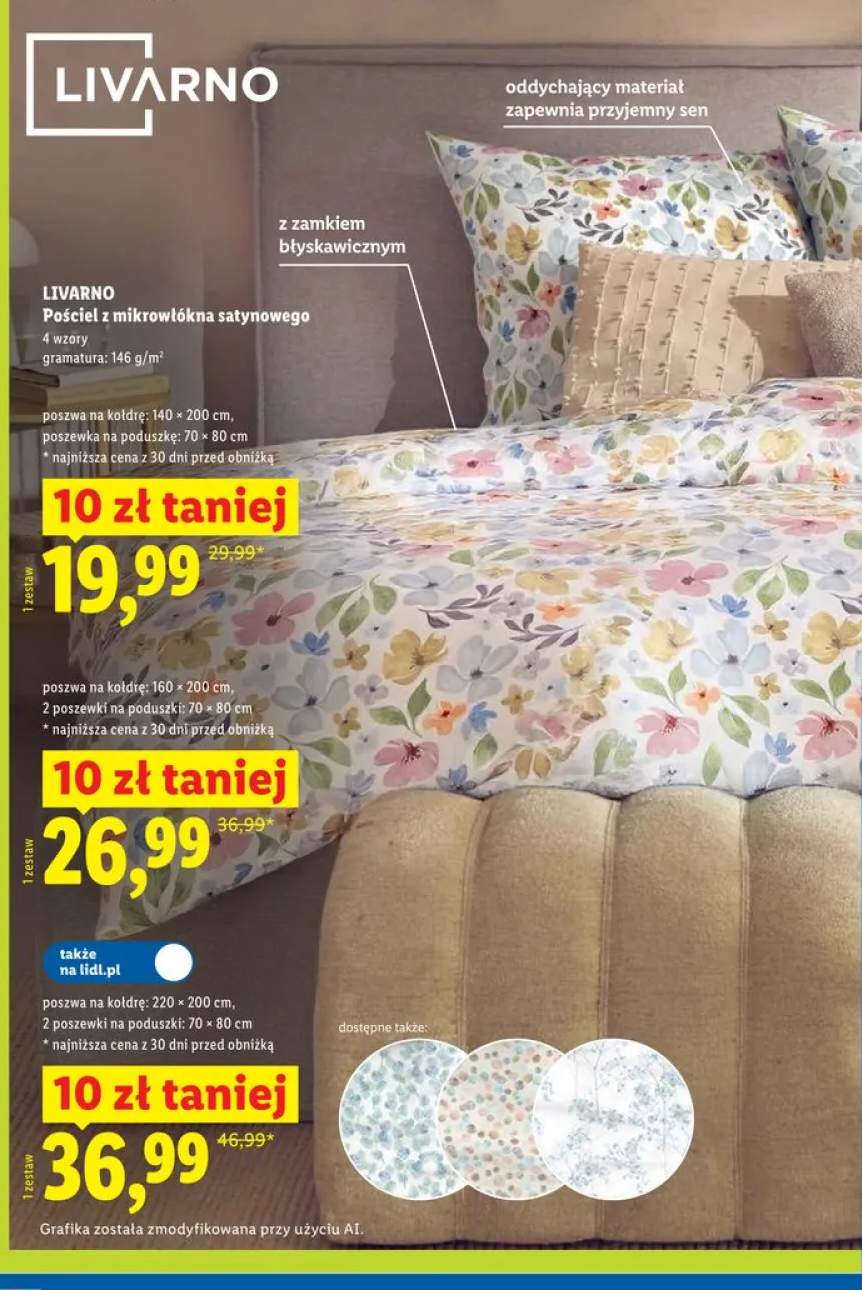 Pościel z mikrowłókna satynowego LIVARNO