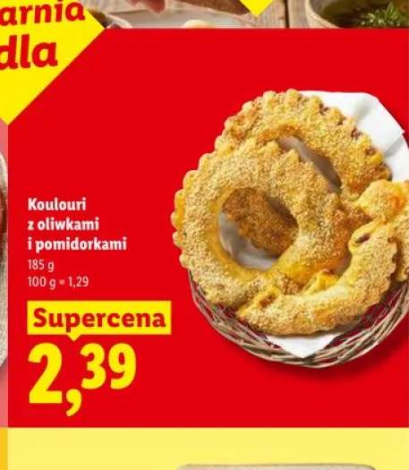Koulouri z oliwkami i pomidorkami