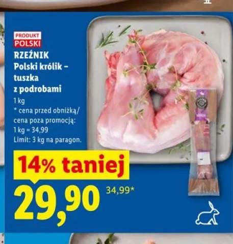 Polski królik - tuszka z podrobami Rzeźnik