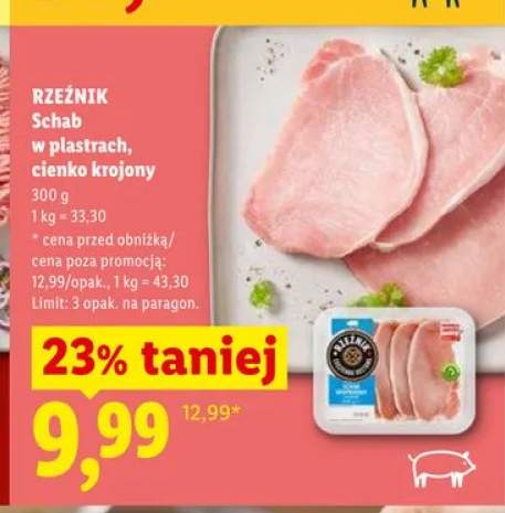 Schab w plastrach cienko krojony RZEŹNIK