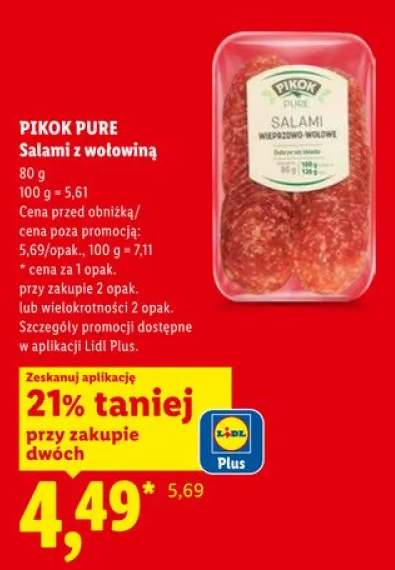 Salami z wołowiną PIKOK PURE