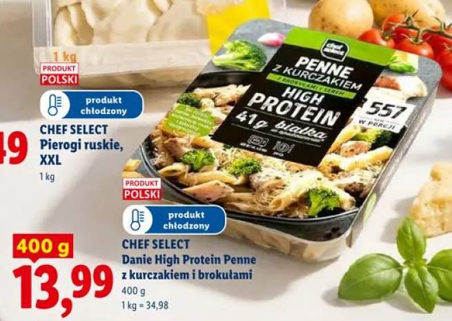 Danie High Protein Penne z kurczakiem i brokułami Chef Select