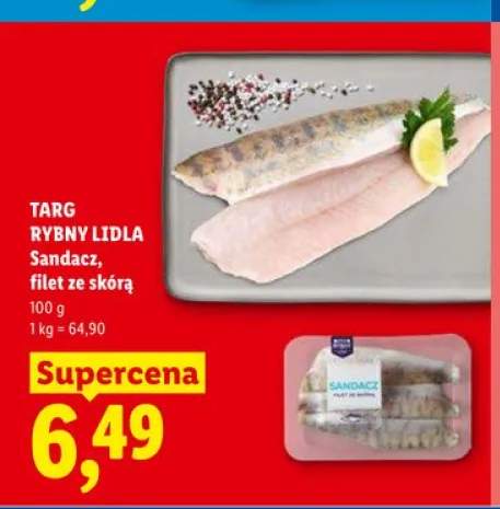 Sandacz filet ze skórą Targ Rybny Lidla