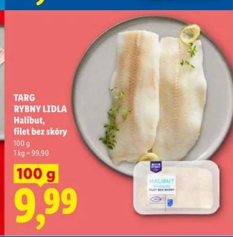 Halibut filet bez skóry Targ Rybny Lidla