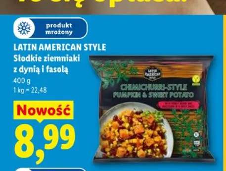 Słodkie ziemniaki z dynią i fasolą Latin American Style