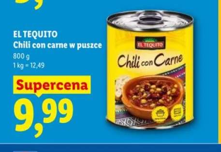 Chili con carne w puszce El Tequito