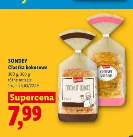 Ciastka kokosowe SONDEY Coconut Cookies