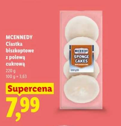 Ciastka biszkoptowe z polewą cukrową Mcennedy