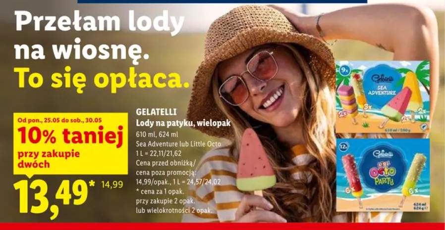 Lody na patyku Gelatelli Little Octo wielopak