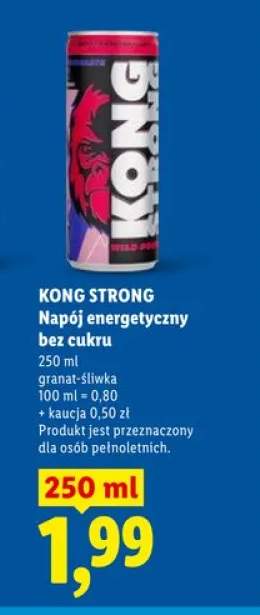Napój energetyczny bez cukru KONG STRONG granat-śliwka