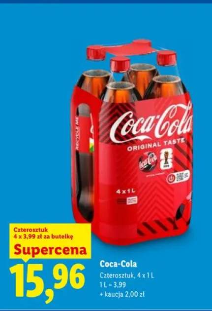 Napój gazowany Coca-Cola 4-pak 1l