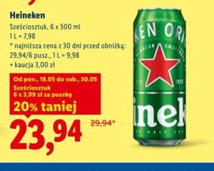 Piwo Heineken 6-pak 500ml