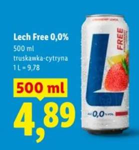 Piwo bezalkoholowe Lech Free 0,0% truskawka-cytryna